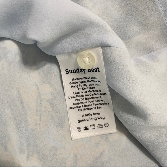 Sunday Best Aritzia Veronica Dress, Yellow, Green Leaf Print size XXS - Picture 13 of 16